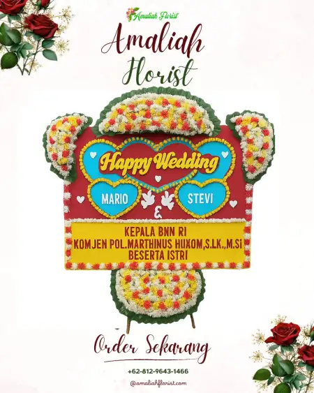 Papan Bunga Pernikahan Cileuksa